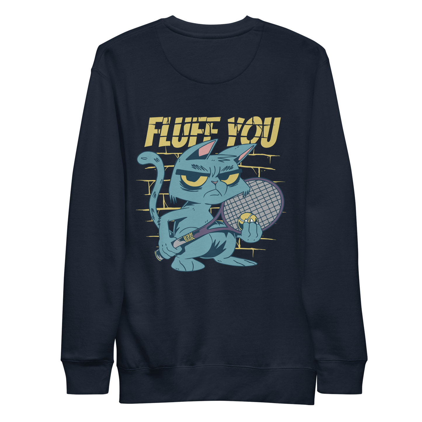 Angry tennis cat | Unisex Premium Sweatshirt - F&B