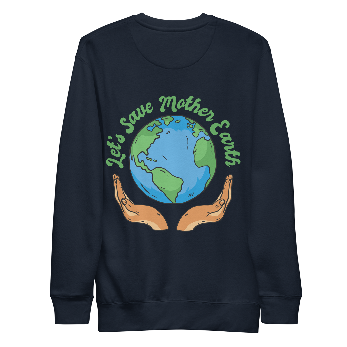 Hands holding planet earth | Unisex Premium Sweatshirt - F&B