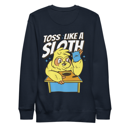 cornhole-sloth-t-shirt-design | Unisex Premium Sweatshirt - F&B