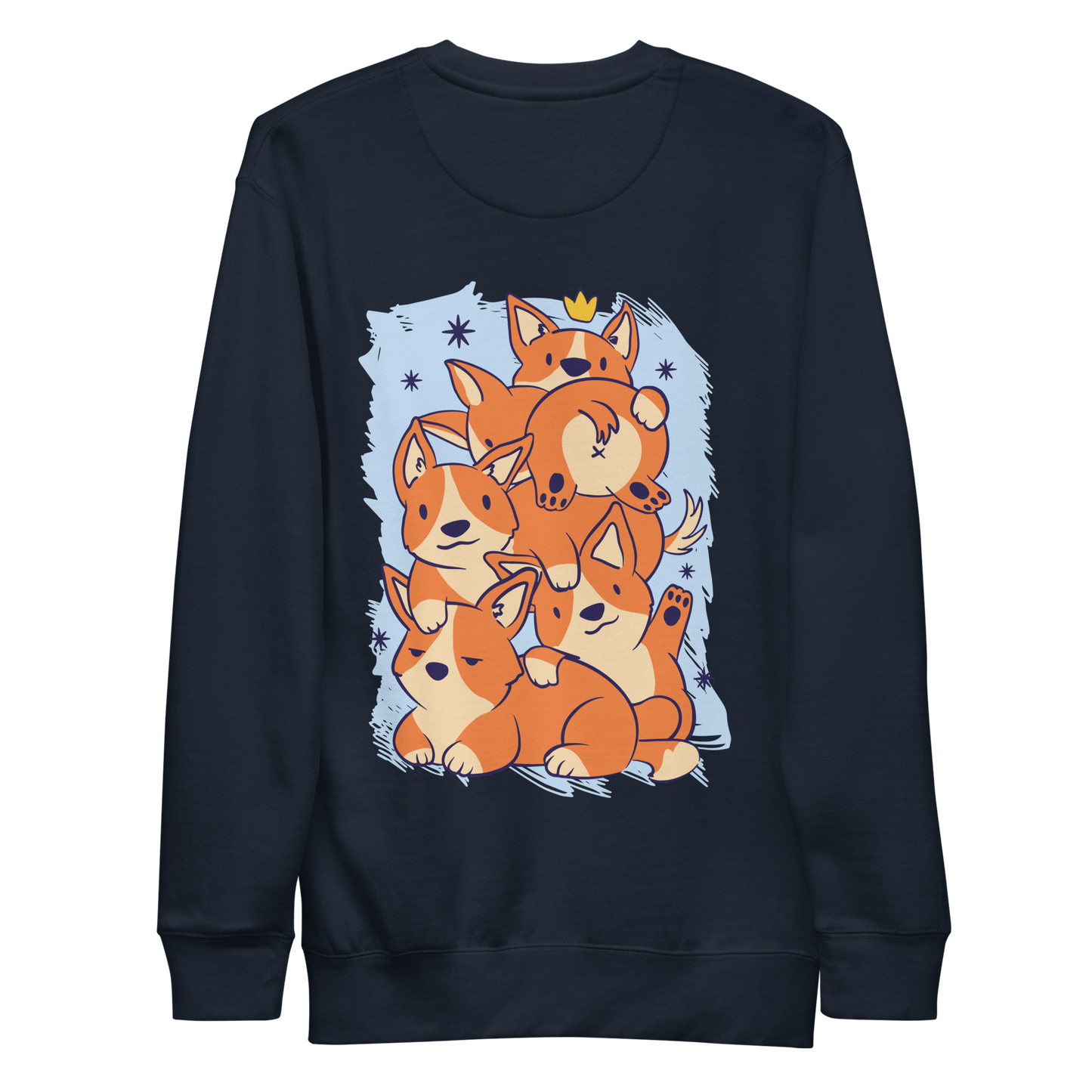 Cute Corgi dogs stack | Unisex Premium Sweatshirt - F&B