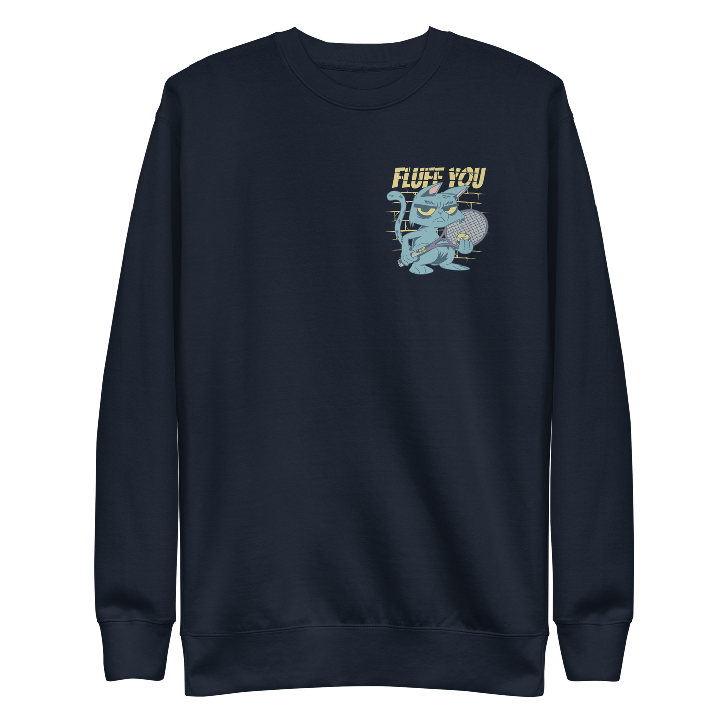 Angry tennis cat | Unisex Premium Sweatshirt - F&B