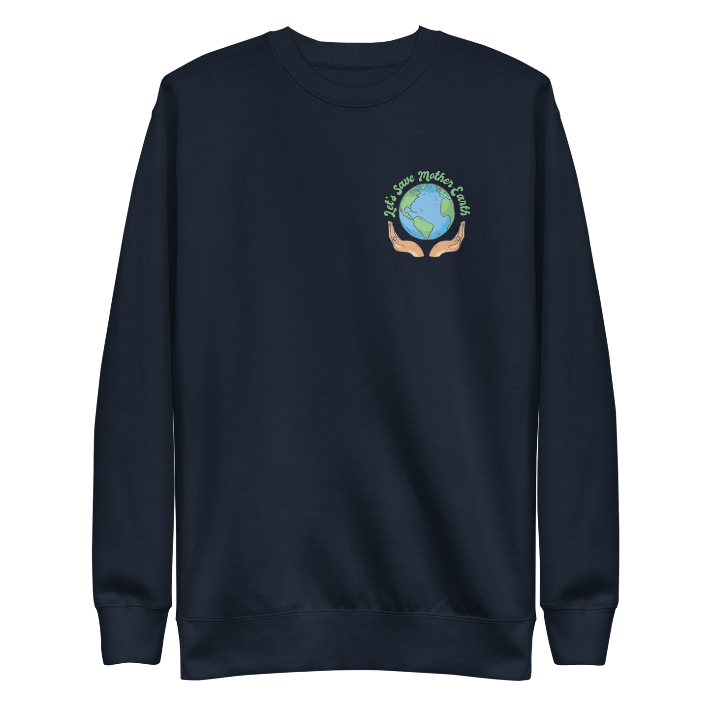 Hands holding planet earth | Unisex Premium Sweatshirt - F&B