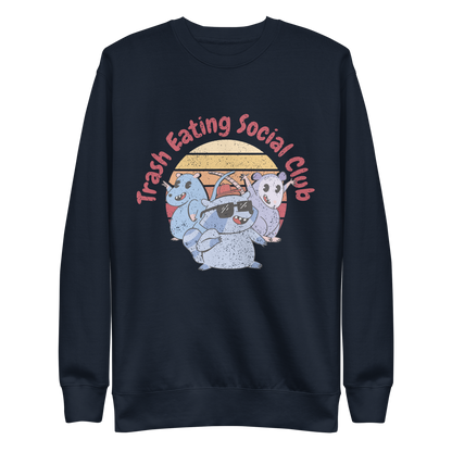 Trash eating animals cartoon | Unisex Premium Sweatshirt