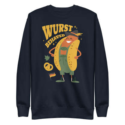 Oktoberfest hot-dog cartoon | Unisex Premium Sweatshirt