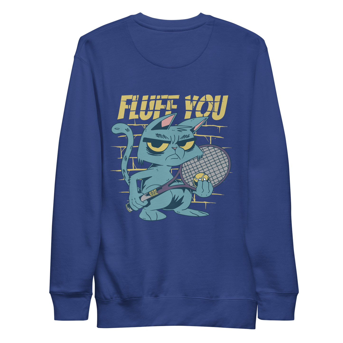 Angry tennis cat | Unisex Premium Sweatshirt - F&B