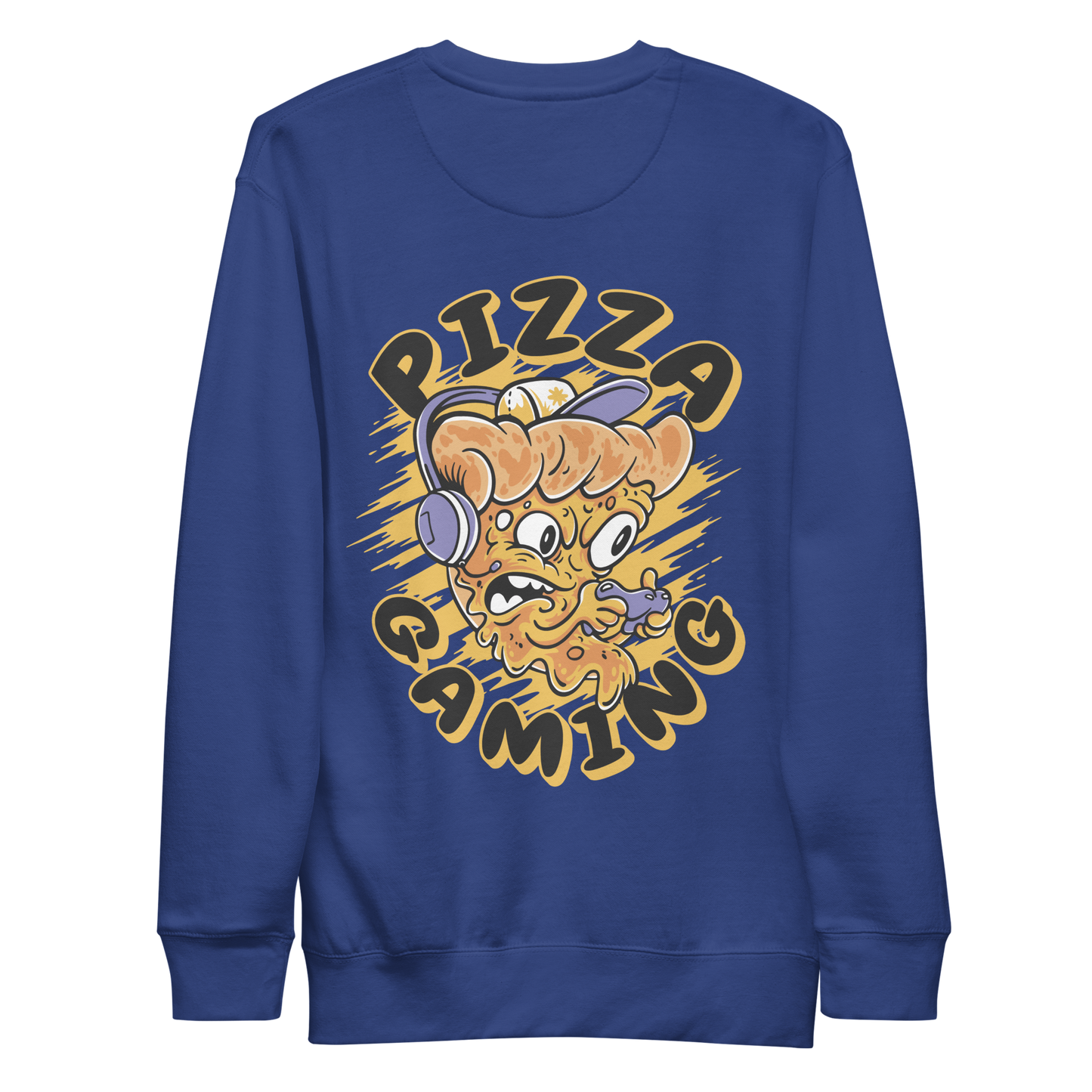 Cartoon pizza gamer | Unisex Premium Sweatshirt - F&B