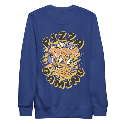 Cartoon pizza gamer | Unisex Premium Sweatshirt - F&B