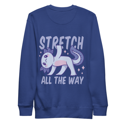 Stretching fitness axolotl | Unisex Premium Sweatshirt - F&B