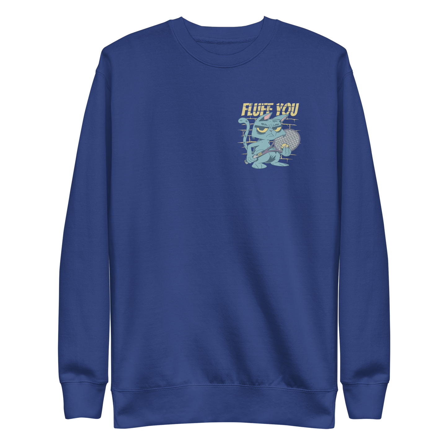 Angry tennis cat | Unisex Premium Sweatshirt - F&B