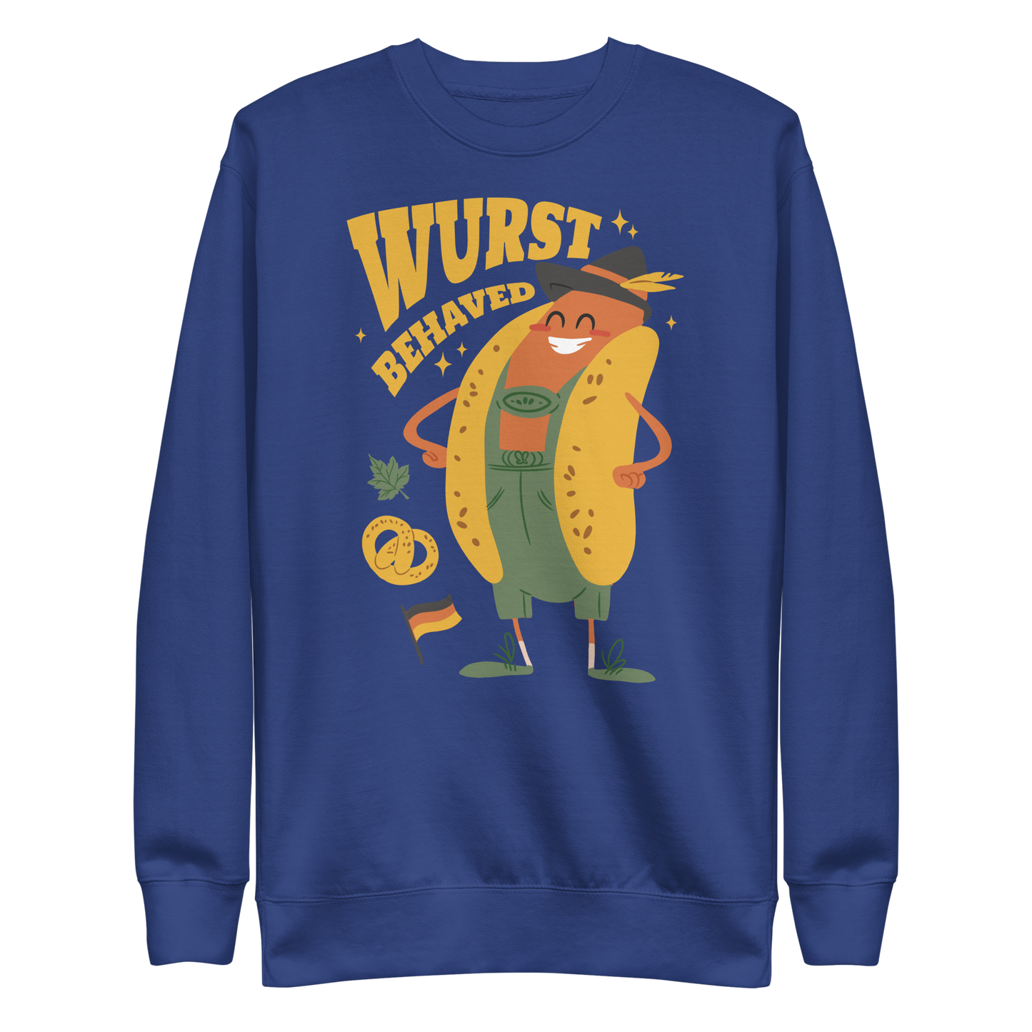 Oktoberfest hot-dog cartoon | Unisex Premium Sweatshirt