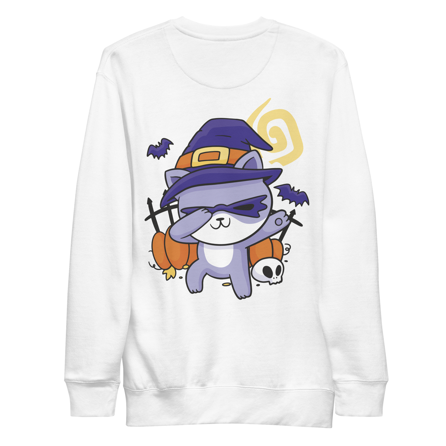 Halloween cat dabbing | Unisex Premium Sweatshirt - F&B