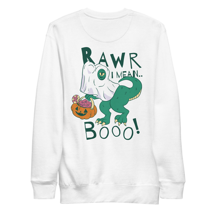 Ghost dinosaur halloween | Unisex Premium Sweatshirt - F&B