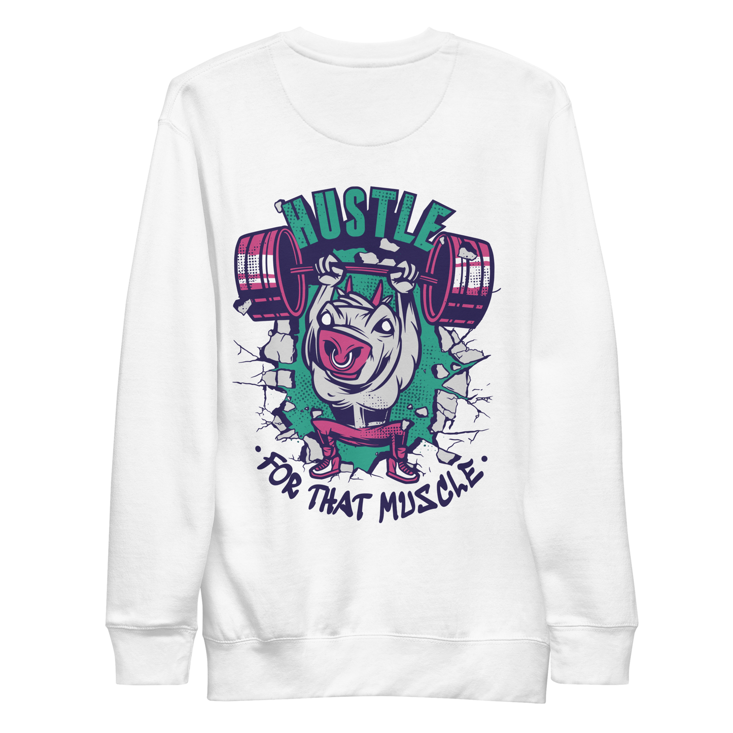 Fitness pig quote | Unisex Premium Sweatshirt - F&B