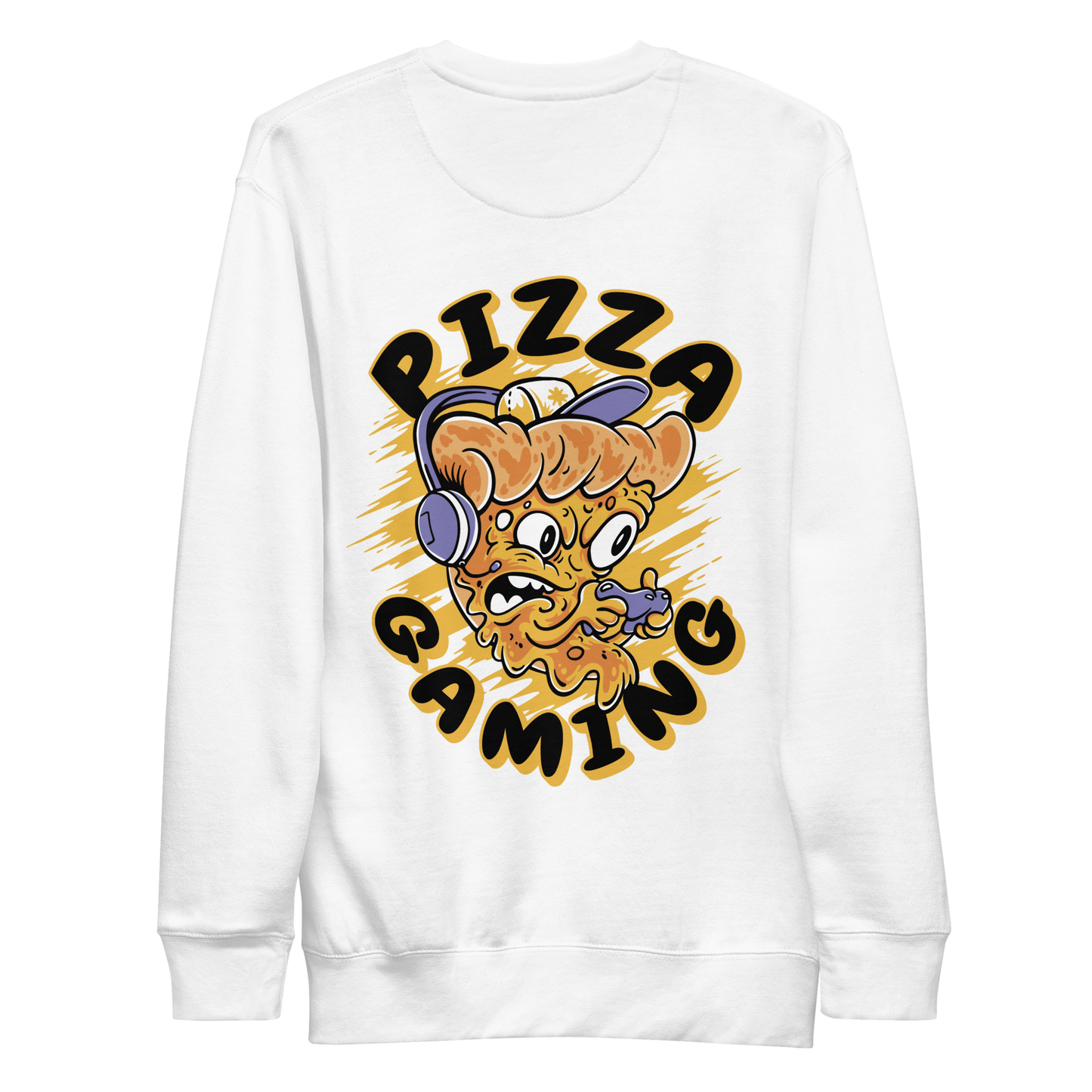 Cartoon pizza gamer | Unisex Premium Sweatshirt - F&B