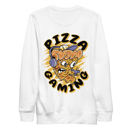 Cartoon pizza gamer | Unisex Premium Sweatshirt - F&B