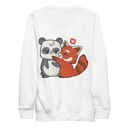 Panda Cartoon Love | Unisex Premium Sweatshirt - F&B