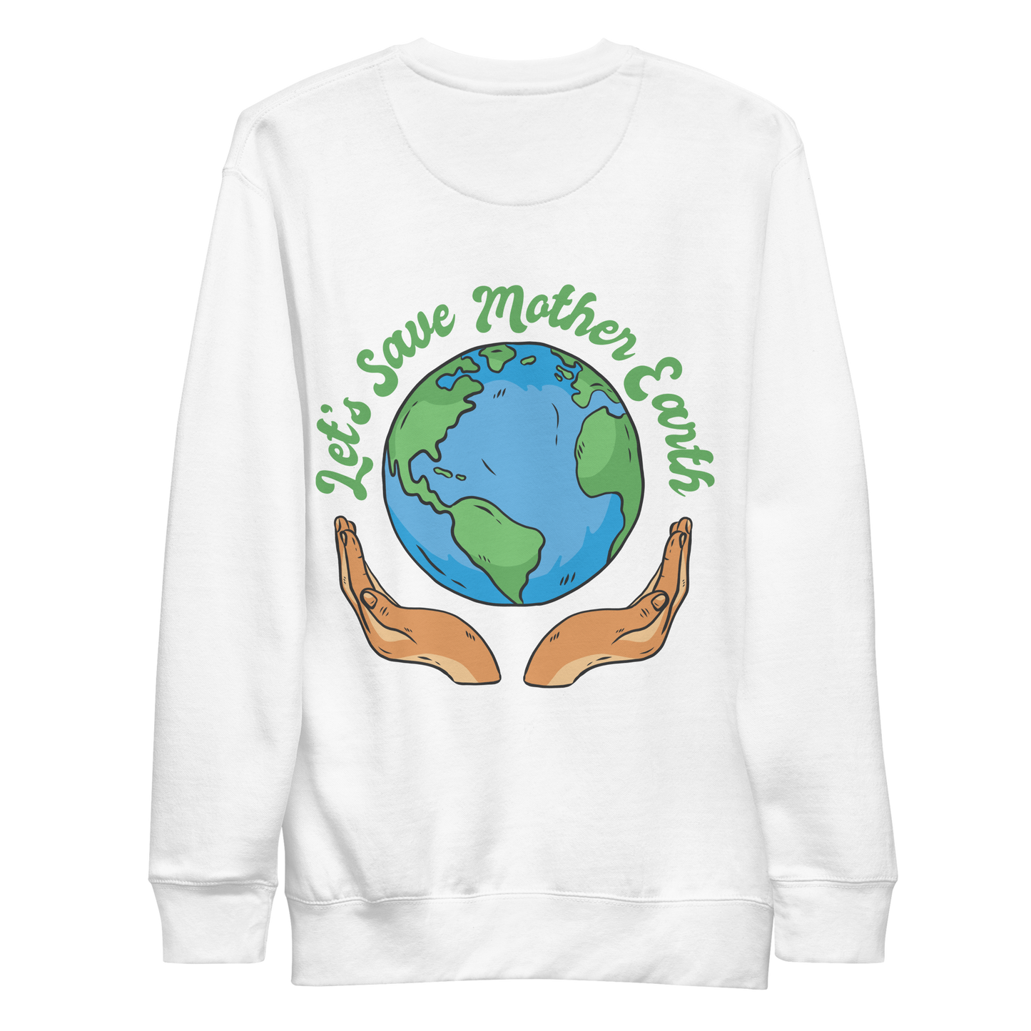 Hands holding planet earth | Unisex Premium Sweatshirt - F&B