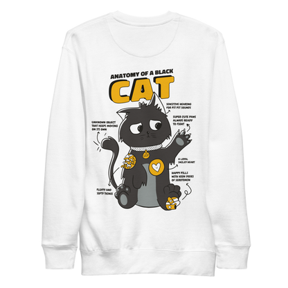 Black cat animal anatomy | Unisex Premium Sweatshirt - F&B