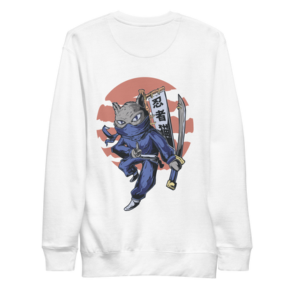 Ninja cat sword | Unisex Premium Sweatshirt - F&B