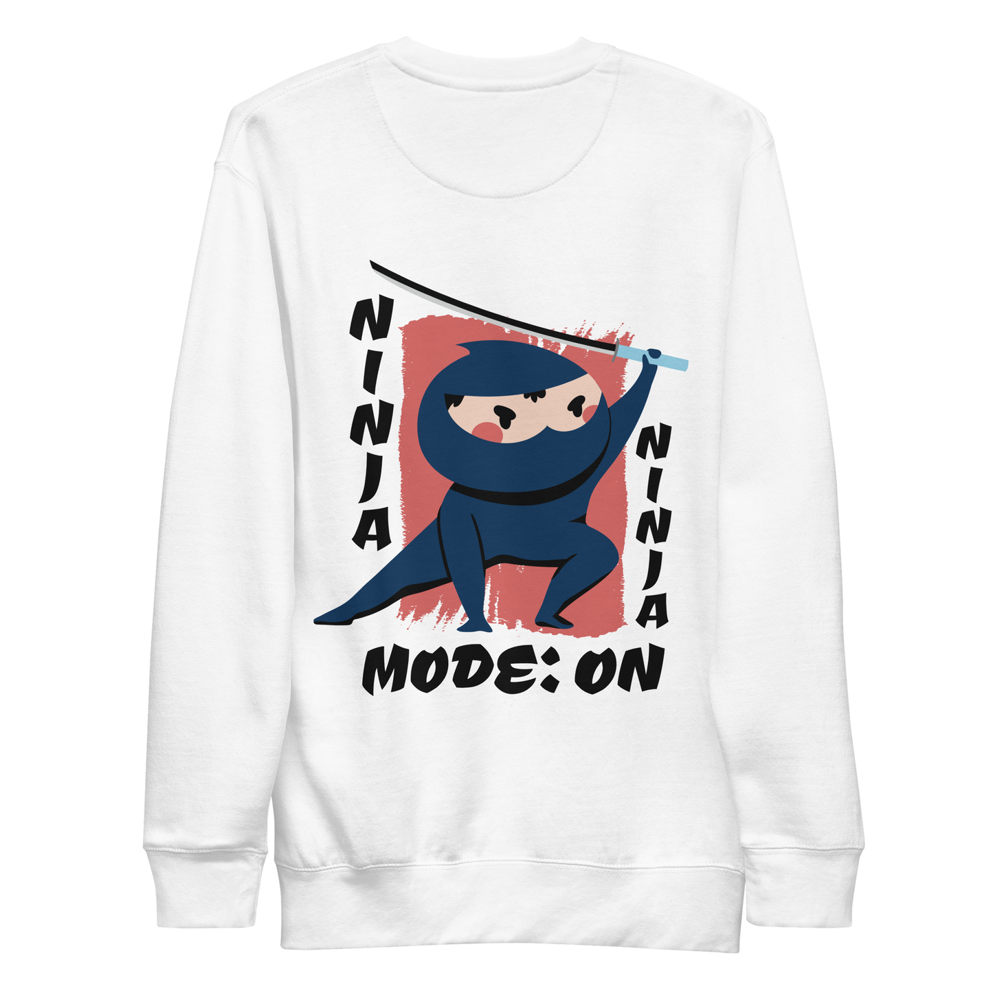 Ninja with sword cartoon | Unisex Premium Sweatshirt - F&B