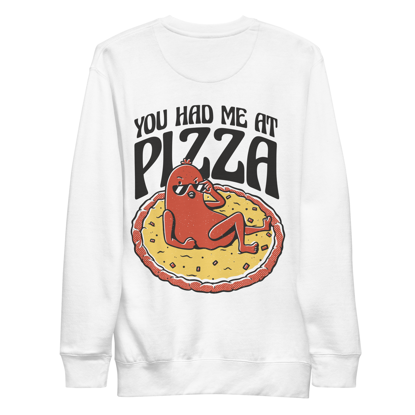 Pepperoni pizza cartoon | Unisex Premium Sweatshirt - F&B