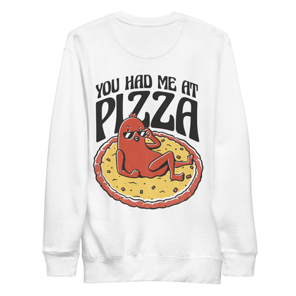 Pepperoni pizza cartoon | Unisex Premium Sweatshirt - F&B