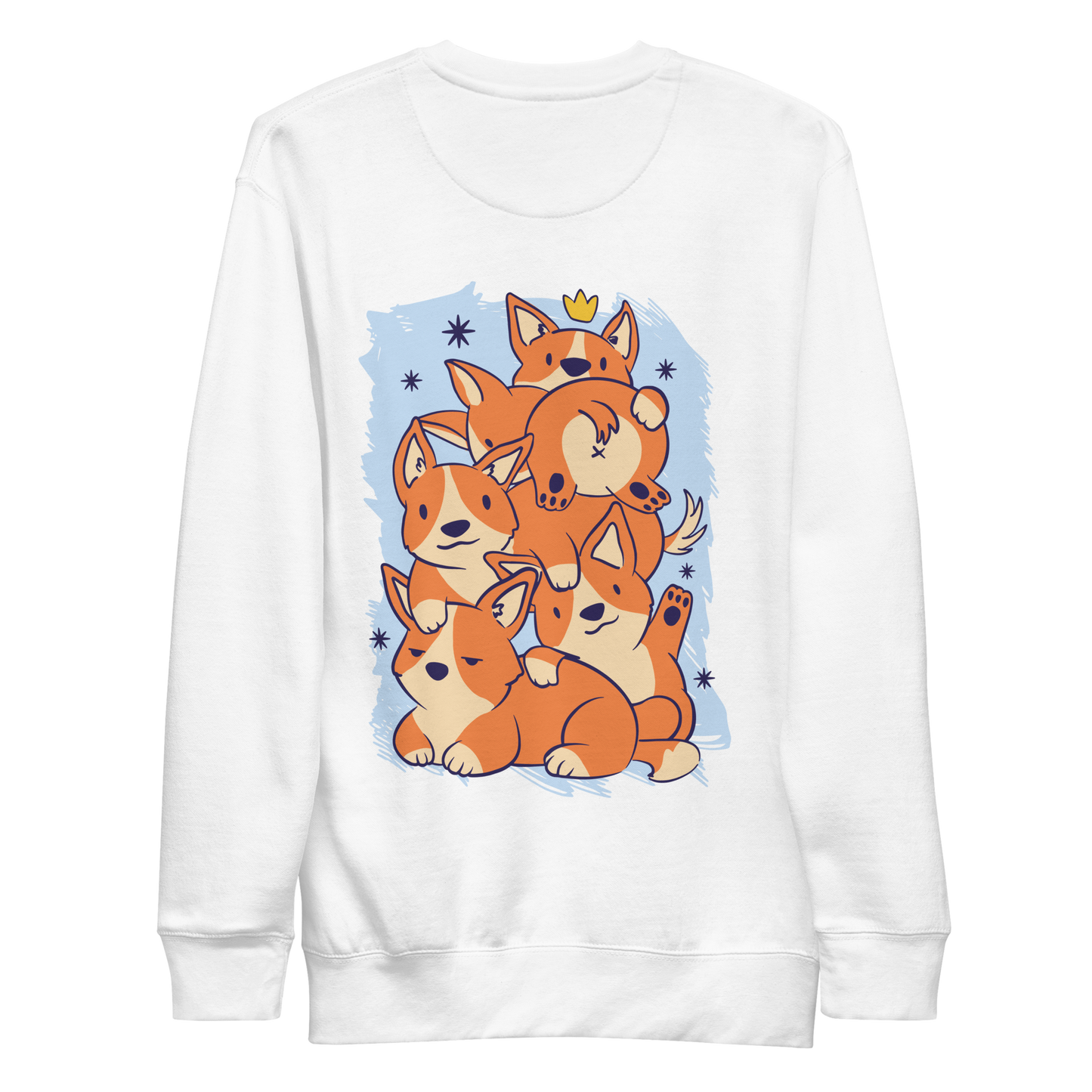 Cute Corgi dogs stack | Unisex Premium Sweatshirt - F&B