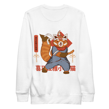 Red panda ninja martial arts | Unisex Premium Sweatshirt - F&B