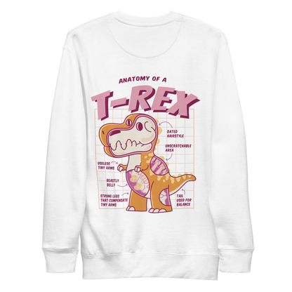 T-rex anatomy funny | Unisex Premium Sweatshirt - F&B