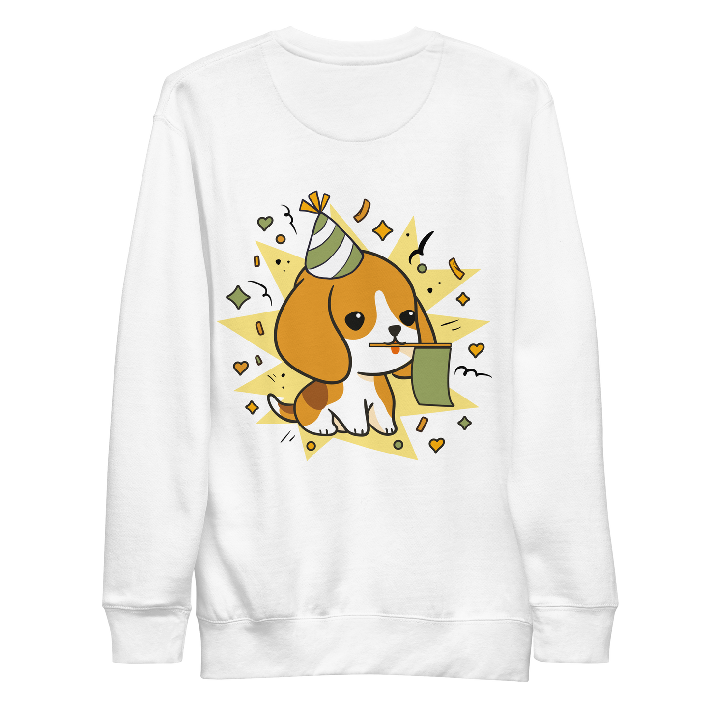 Cute celebrating beagle dog | Unisex Premium Sweatshirt - F&B