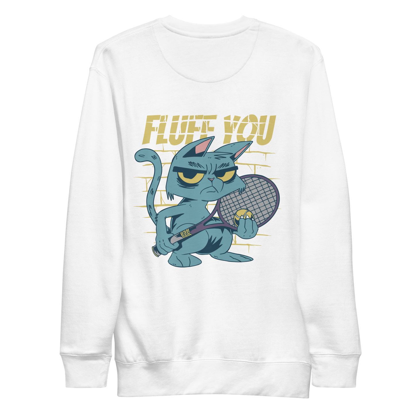 Angry tennis cat | Unisex Premium Sweatshirt - F&B