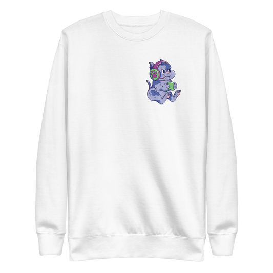 Cute gamer cat | Unisex Premium Sweatshirt - F&B