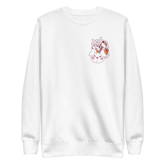 Funny angry bunny cartoon | Unisex Premium Sweatshirt - F&B