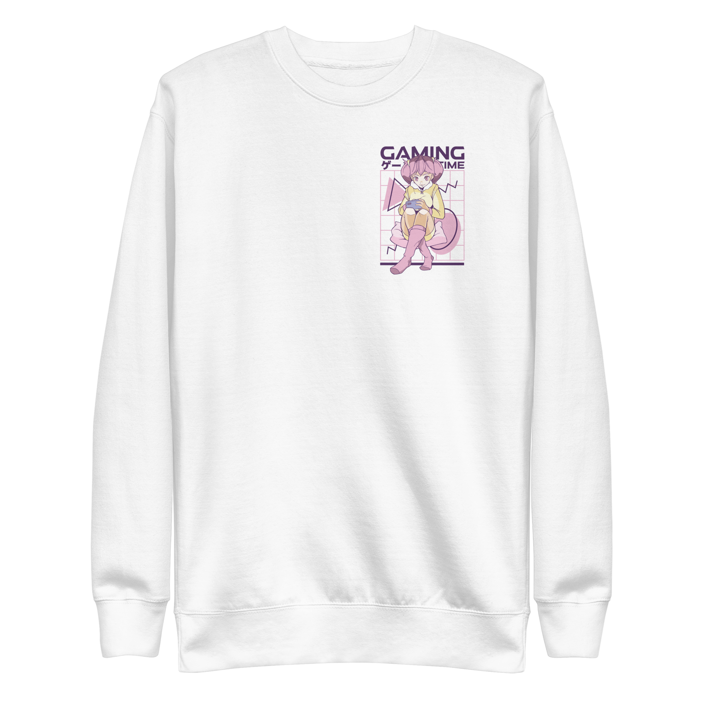 Pink hair anime gamer girl | Unisex Premium Sweatshirt - F&B