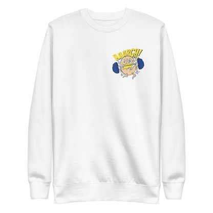 Egg lifting weights | Unisex Premium Sweatshirt - F&B