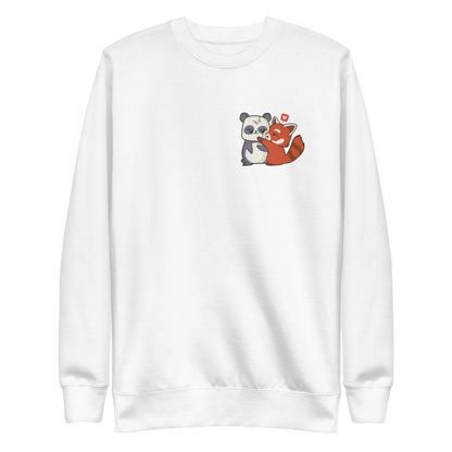 Panda Cartoon Love | Unisex Premium Sweatshirt - F&B