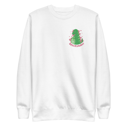 T-rex dinosaur pregnant | Unisex Premium Sweatshirt - F&B