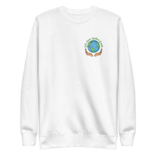 Hands holding planet earth | Unisex Premium Sweatshirt - F&B