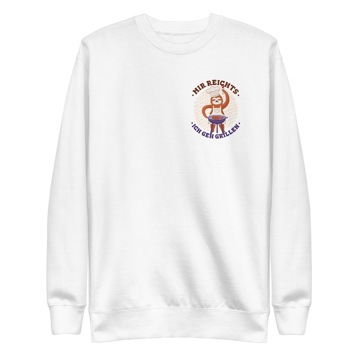 Sloth animal cooking barbecue | Unisex Premium Sweatshirt - F&B