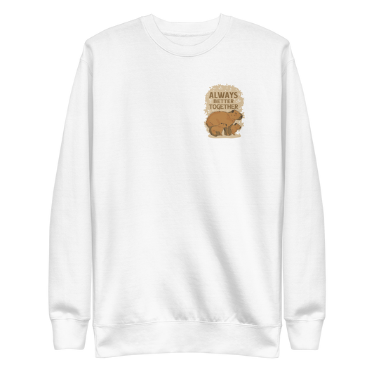 Capybara family quote | Unisex Premium Sweatshirt - F&B