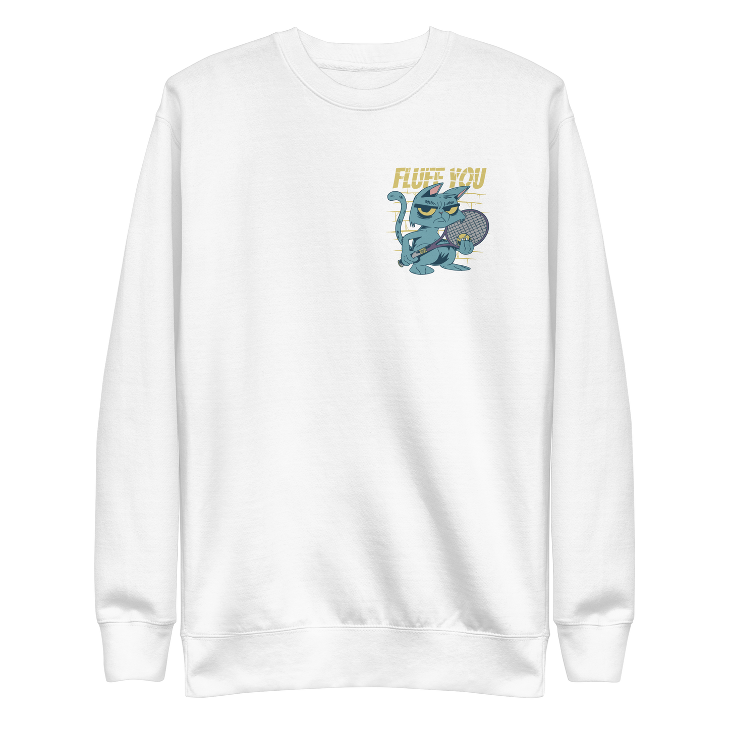 Angry tennis cat | Unisex Premium Sweatshirt - F&B