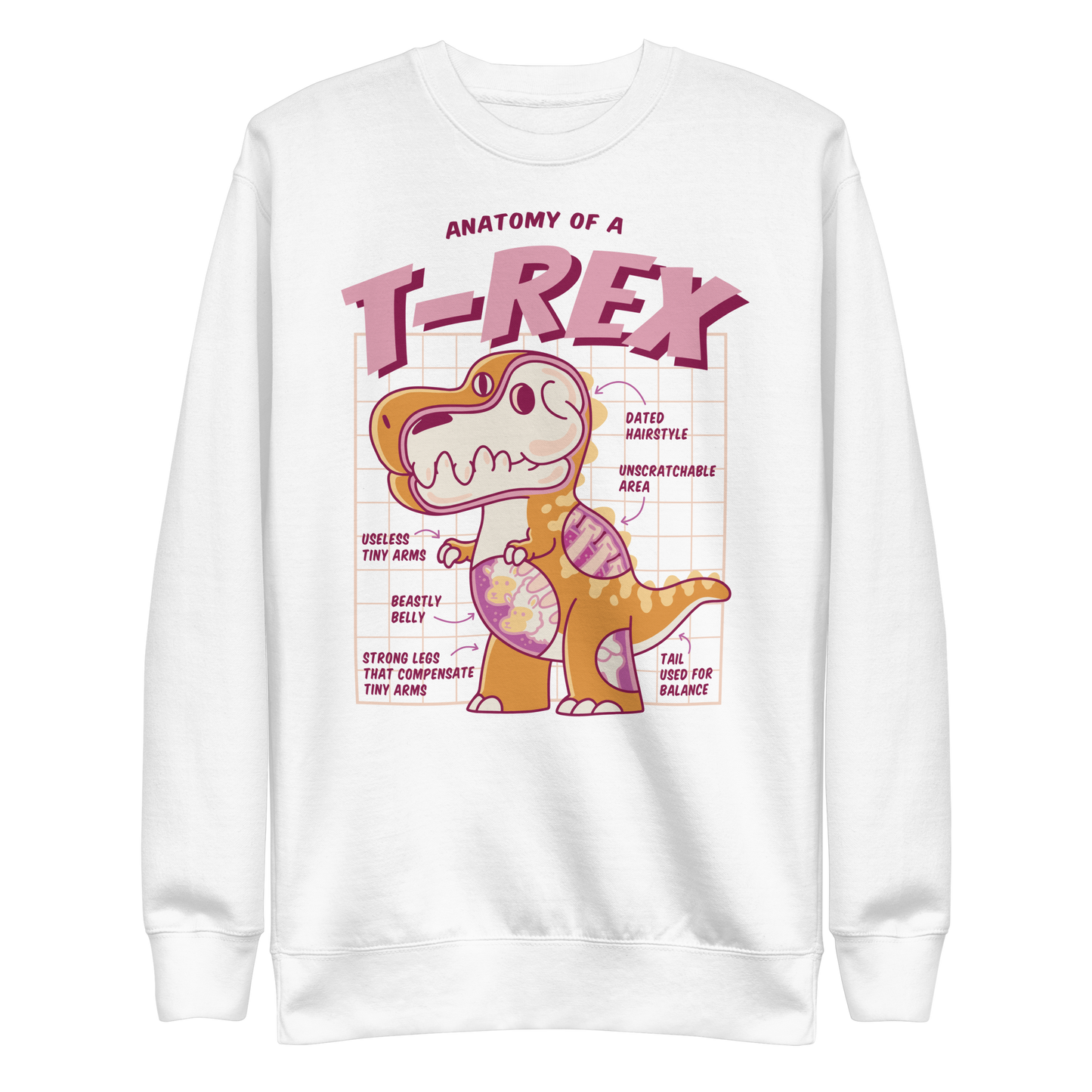 T-rex anatomy funny | Unisex Premium Sweatshirt