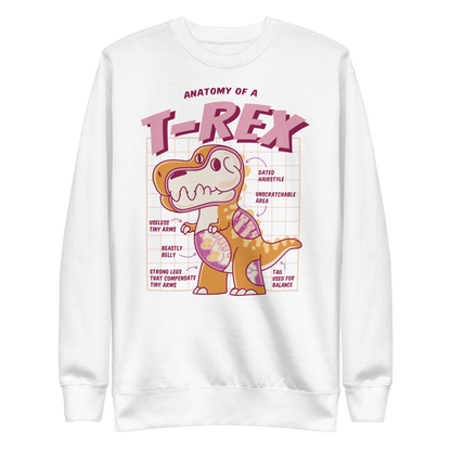 T-rex anatomy funny | Unisex Premium Sweatshirt