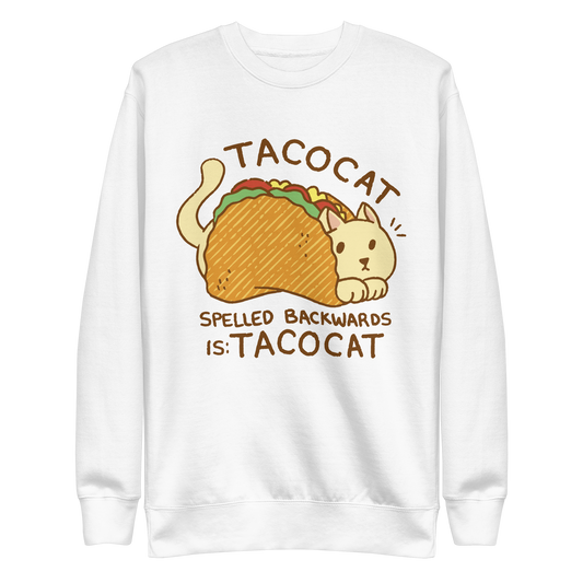 Cat animal in taco cartoon | Unisex Premium Sweatshirt