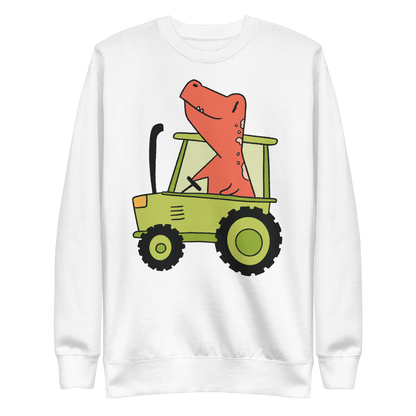 dinosaur tractor | Unisex Premium Sweatshirt