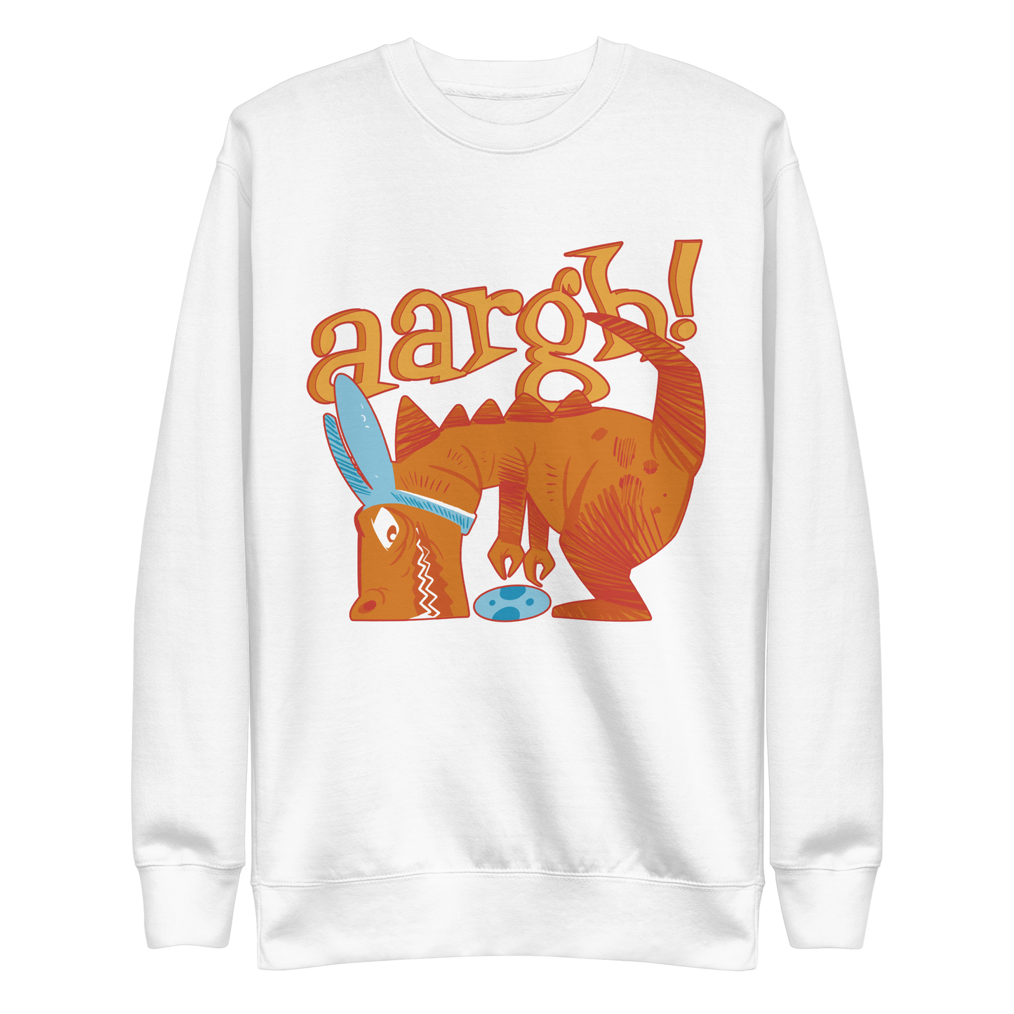 T-rex dinosaur with easter egg | Unisex Premium Sweatshirt