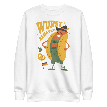 Oktoberfest hot-dog cartoon | Unisex Premium Sweatshirt