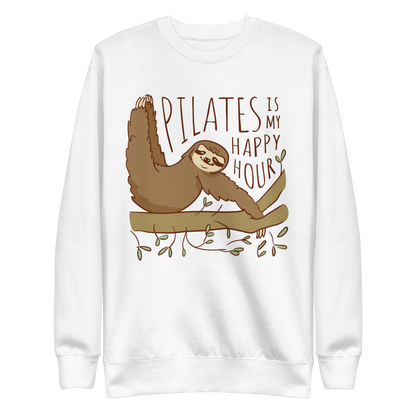 Lovely pilates sloth animal quote | Unisex Premium Sweatshirt