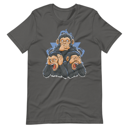 Three monkeys illustration | Unisex t-shirt