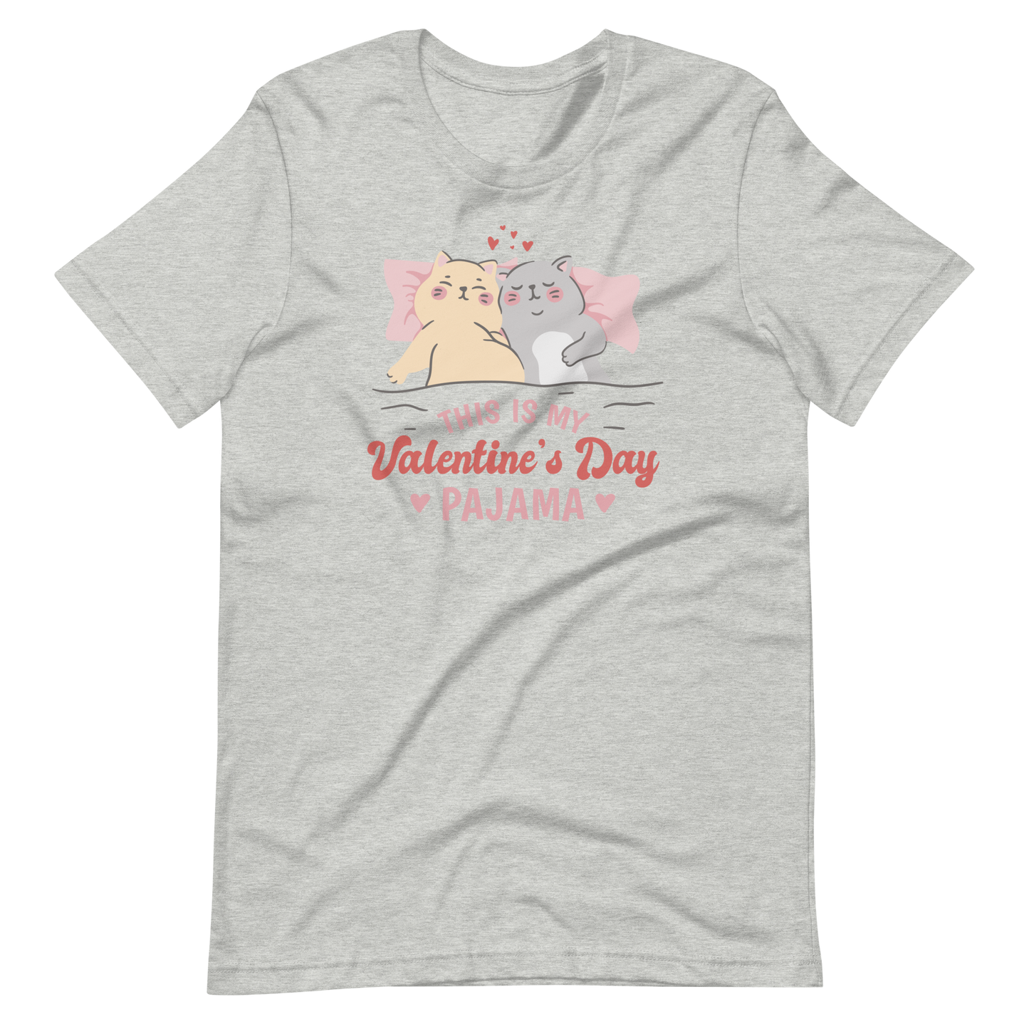 Cute cats sleeping on bed | Unisex t-shirt